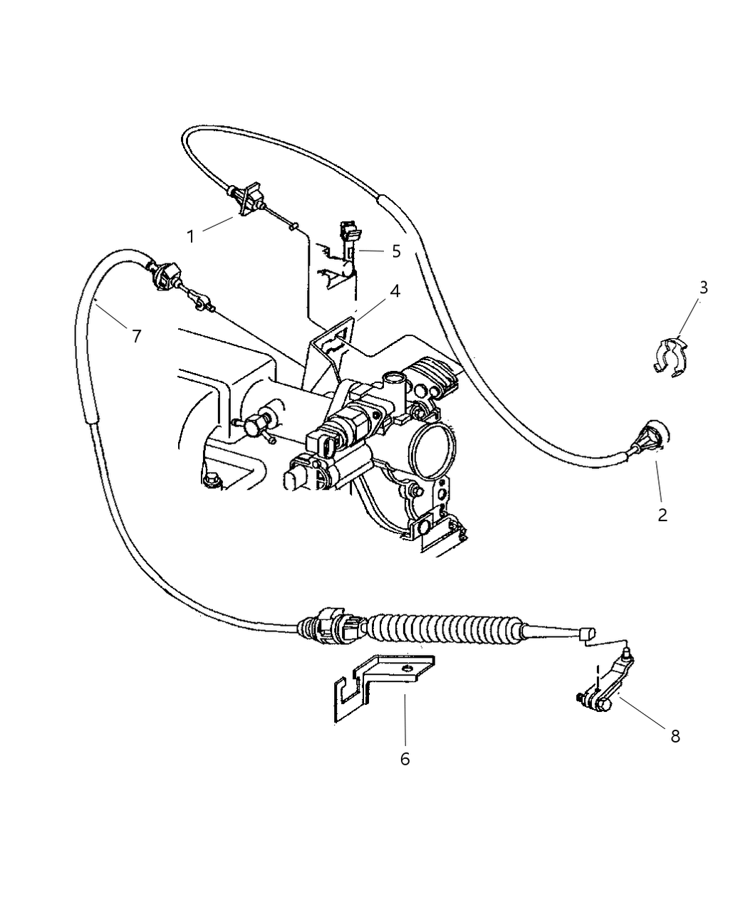 Mopar 4861050 Bracket Cable