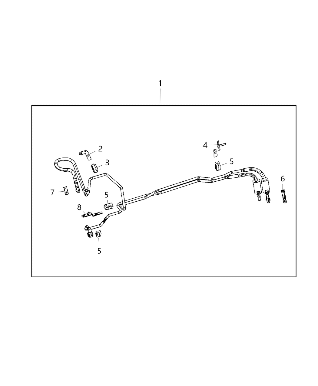 Mopar 68445122AB Fuel Supply And Vapor Line