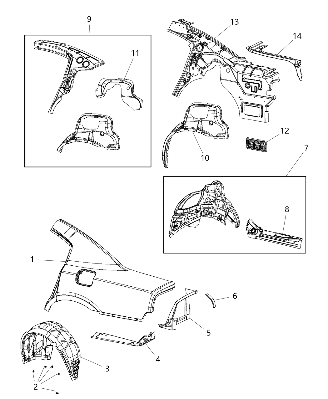 Mopar 68042313AA Extension-Wheel House