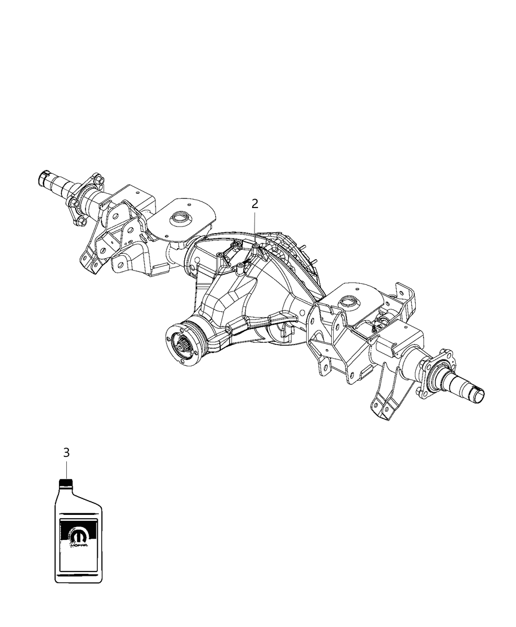 Mopar 68237847AA Axle-Service Rear