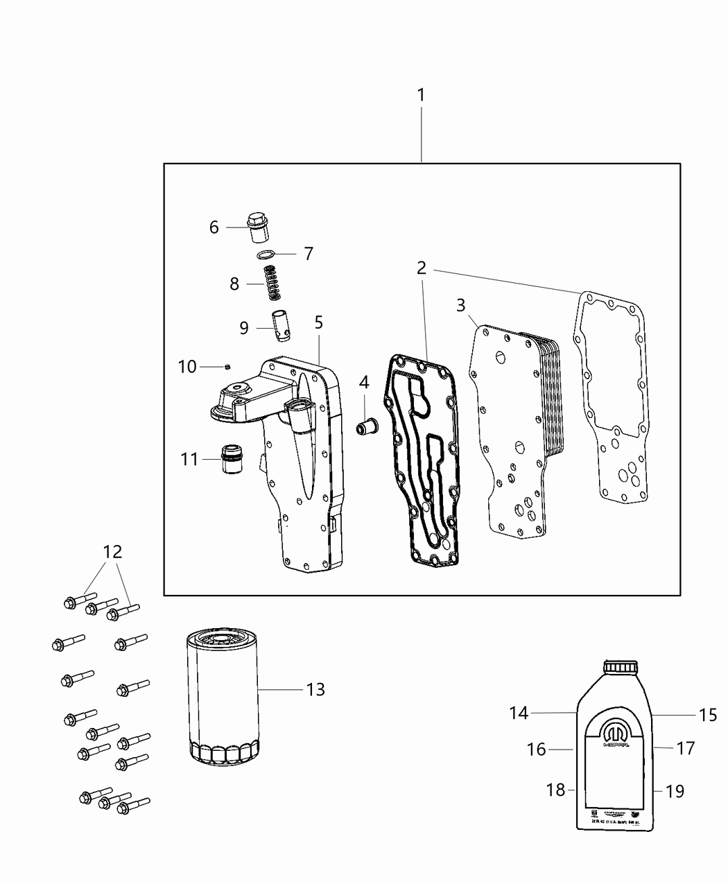 Mopar 68210072AA Spring-Oil Pressure Relief Valve