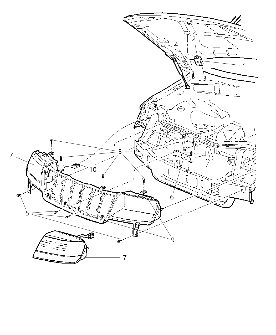 Mopar 55155498 Support-HEADLAMP Panel