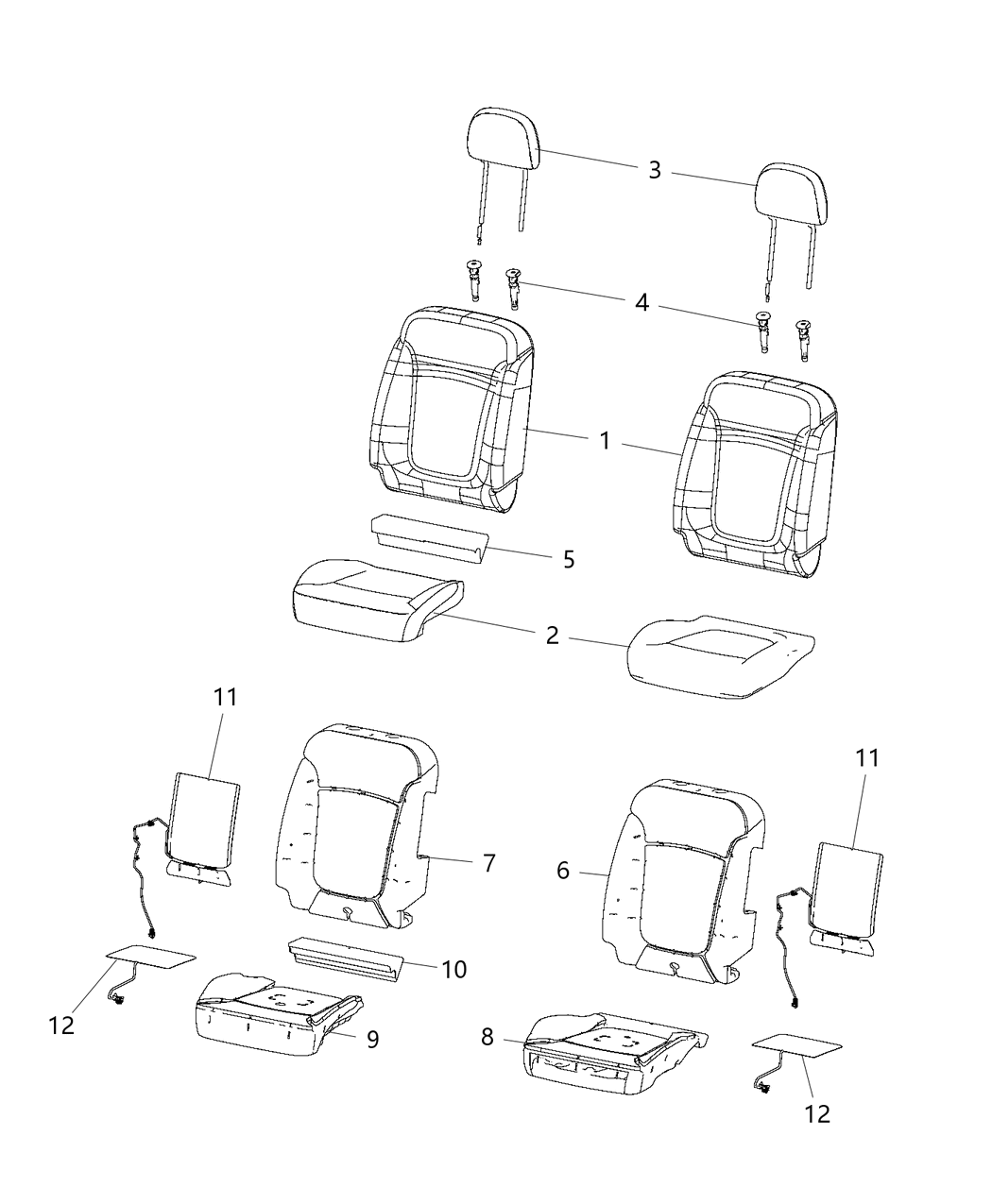 Mopar 7AD61U02AA Cover-Front Seat Back