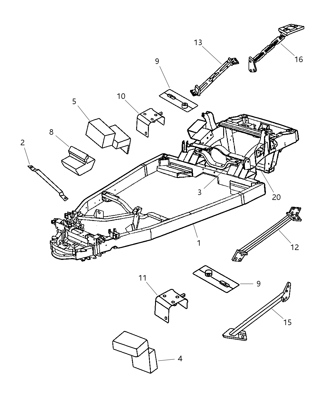 Mopar 4786823 CROSSMEMBER-Control Arm