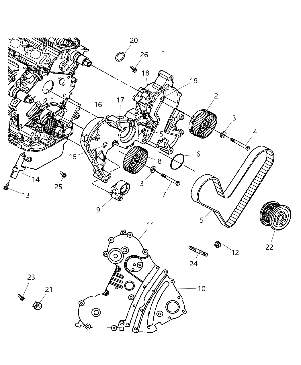 Mopar 4792690AB Cover-Timing Belt