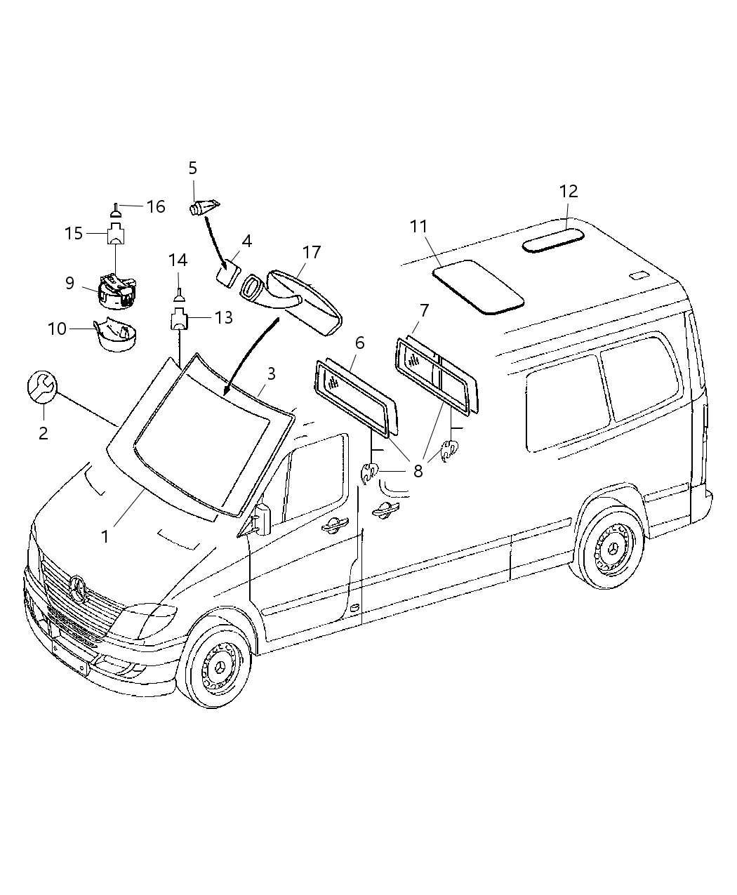 Mopar 5104236AA Glass-BACKLITE