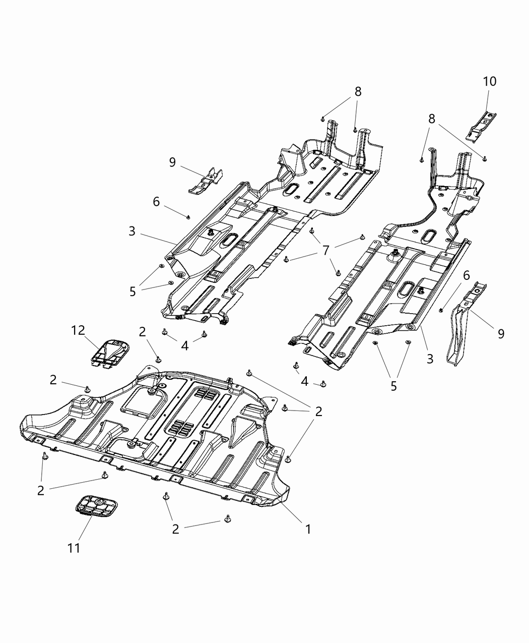 Mopar 68188887AG Shield-Floor Pan