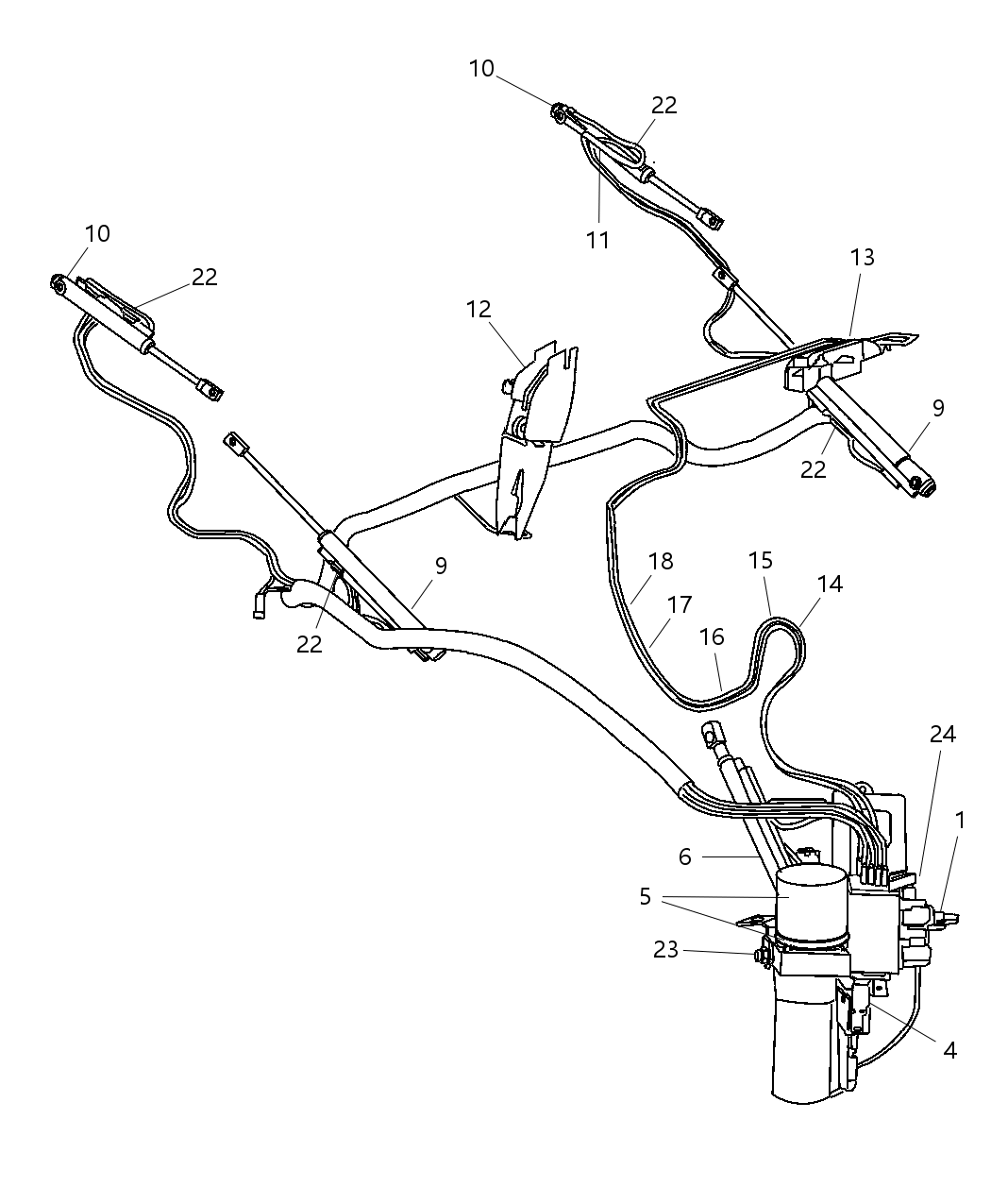 Mopar 5142642AA Bracket-Hydraulic Tube