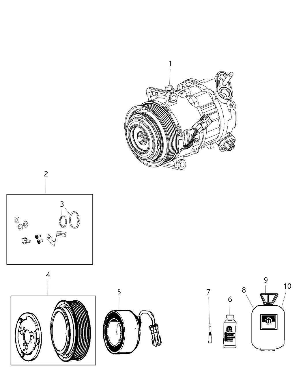 Mopar 68224028CB REFRIGANT-R1234YF