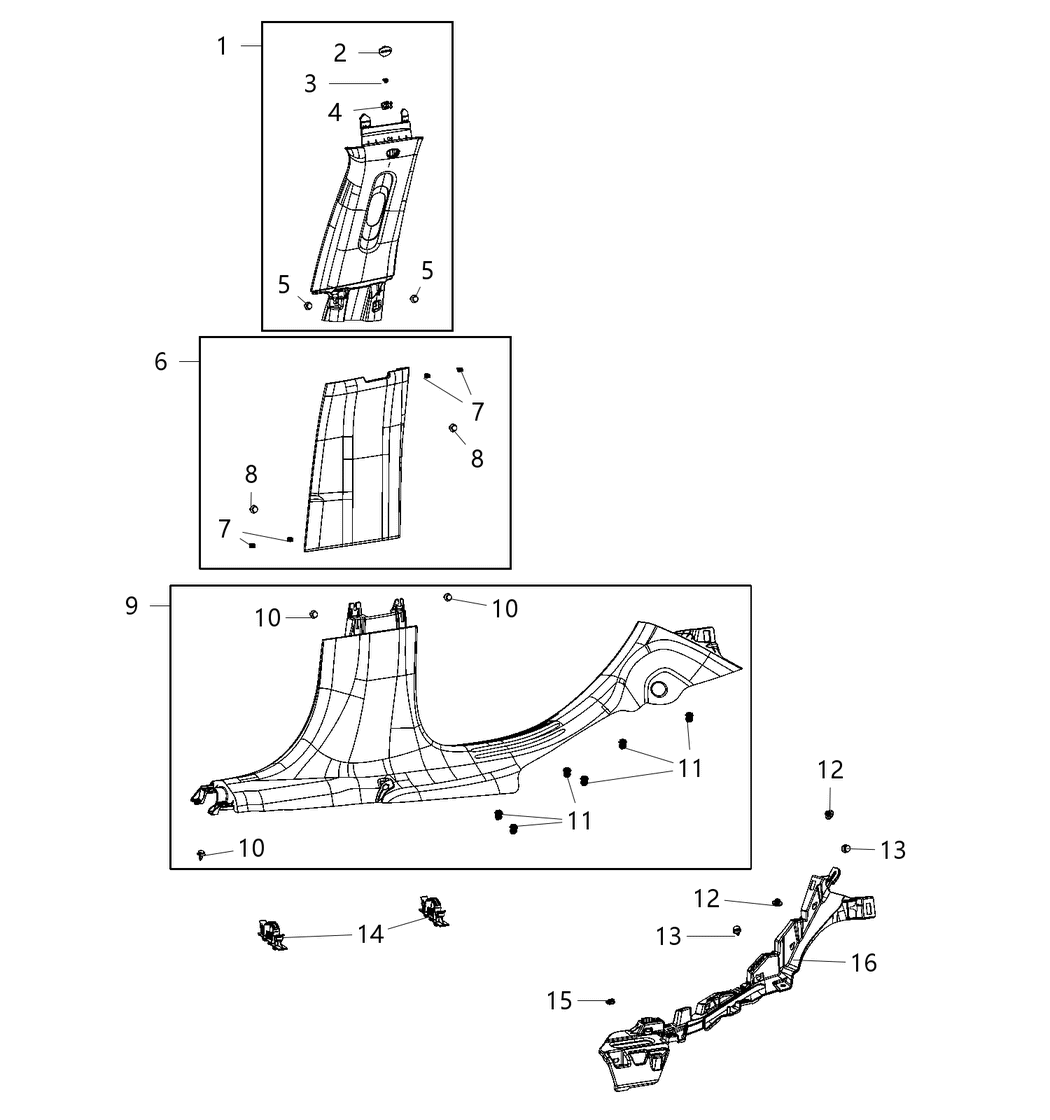 Mopar 68245023AB TROUGH-Wiring