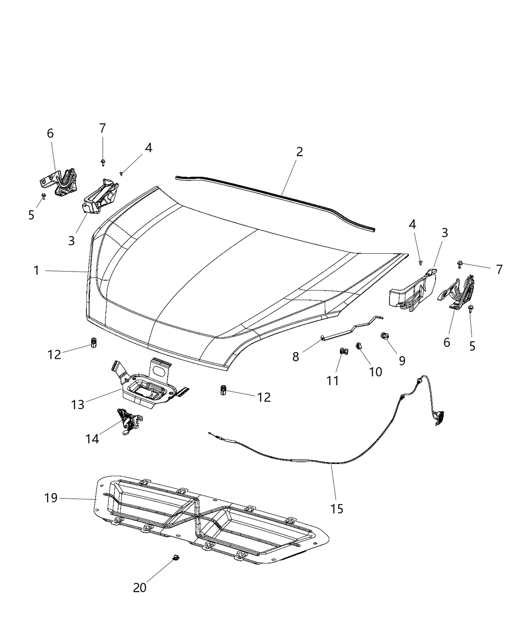 Mopar 68379413AA Hood Panel