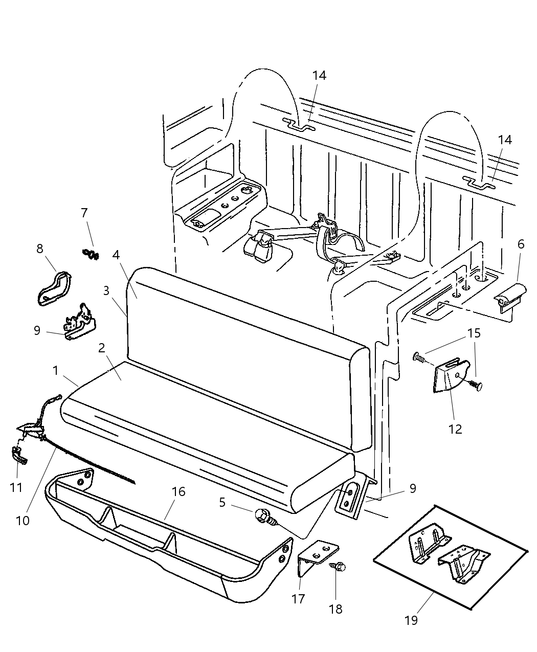 Mopar 4778719 Spring Seat Latch Return