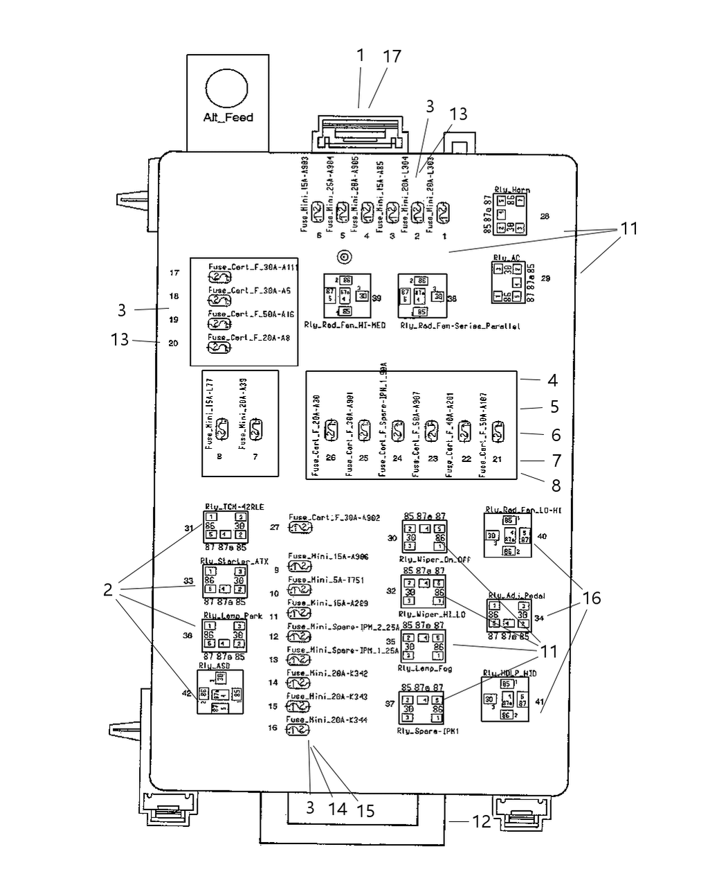 Mopar 4759973AD Bracket-Power Distribution Center