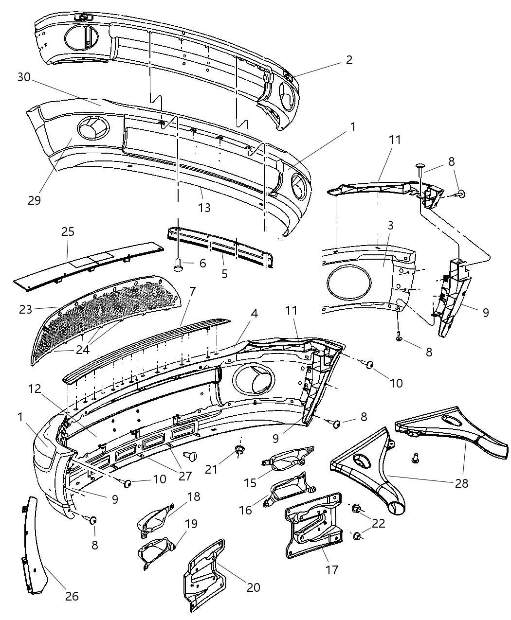 Mopar 5030014AA Grille-Bumper