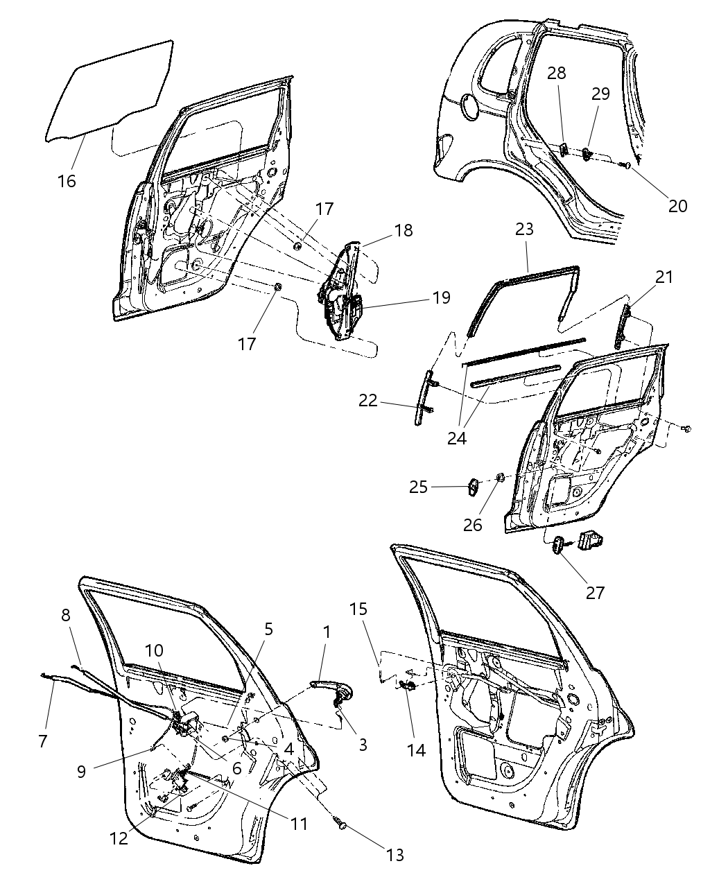 Mopar RH44XDVAC Knob-Door Latch