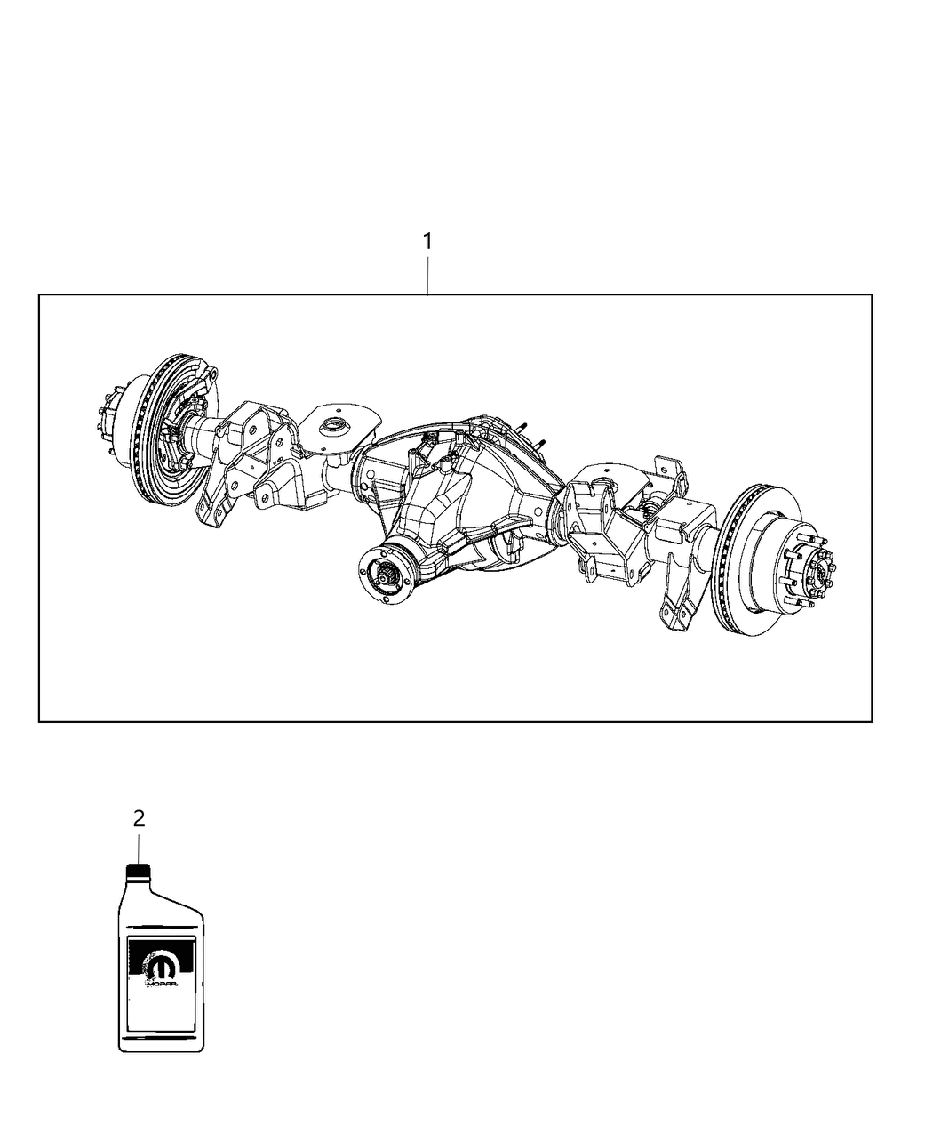 Mopar 68226819AC Axle-Rear Complete