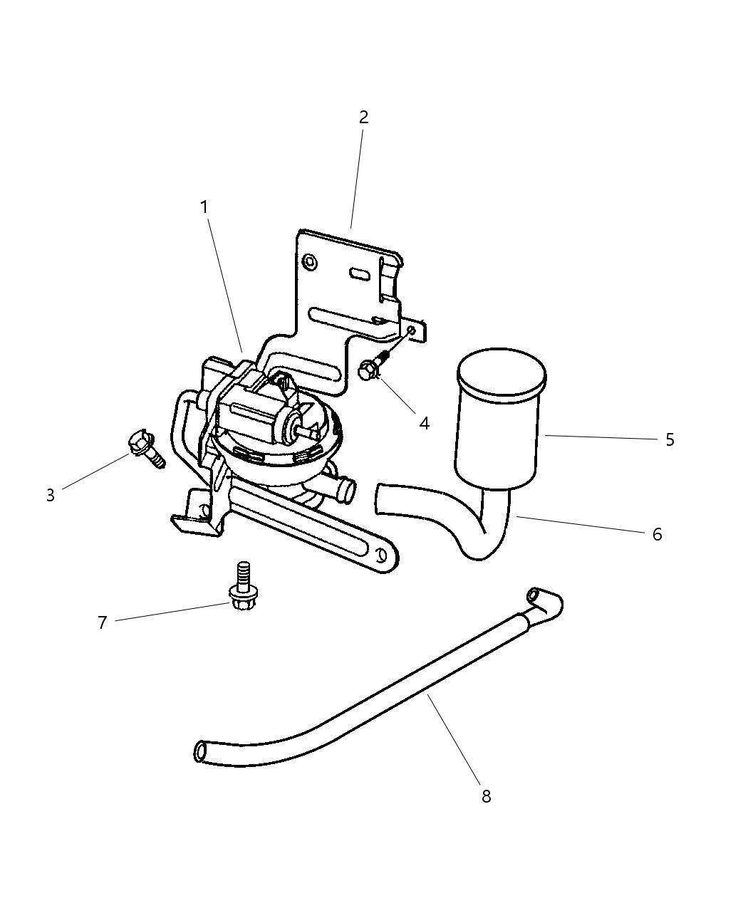 Mopar 53013034AB Hose-LDP To Intake Manifold