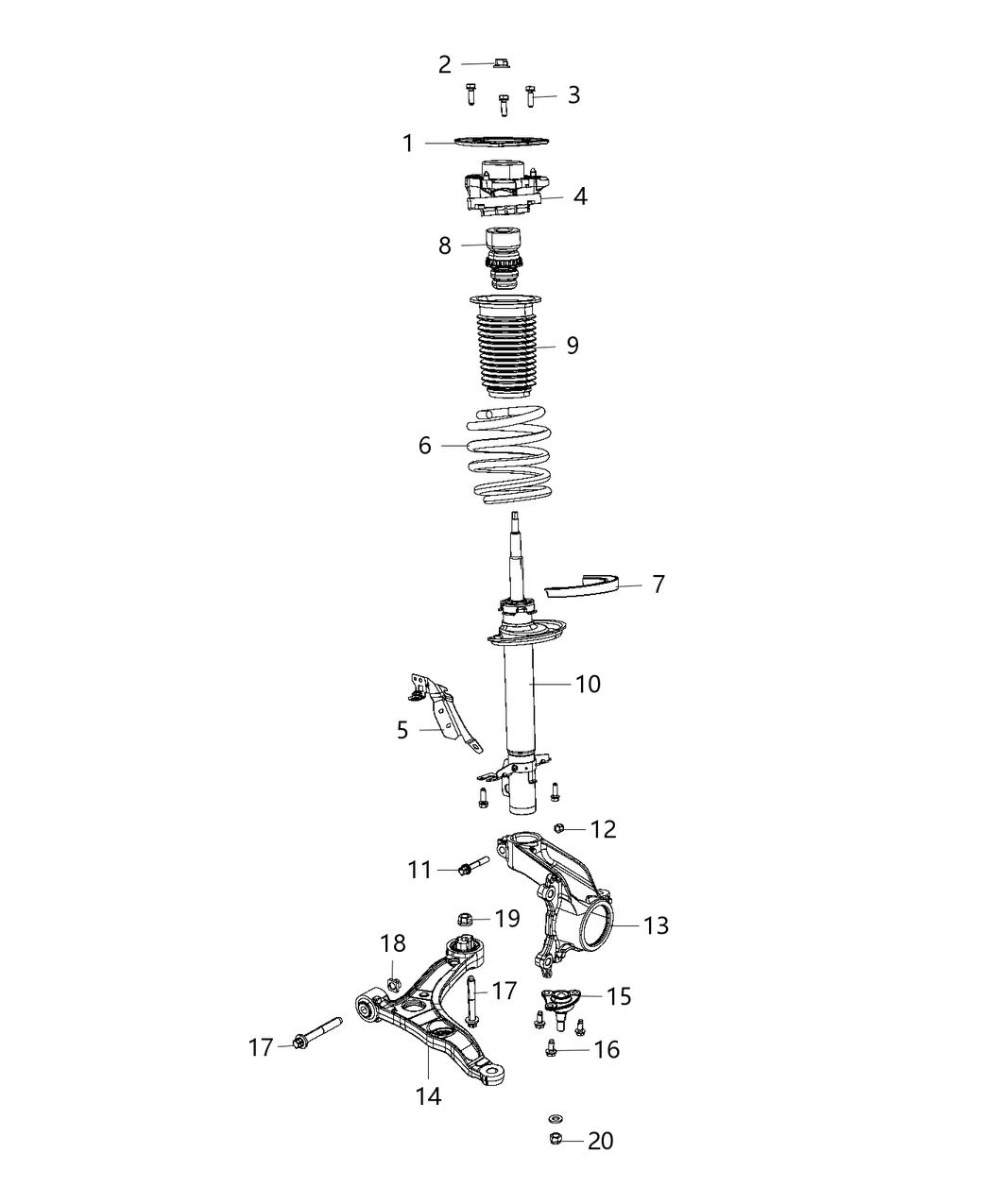 Mopar 68340216AA Front Coil Spring