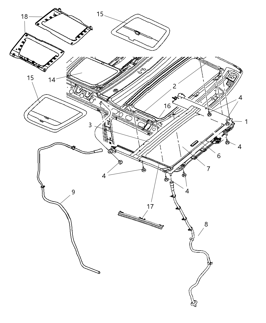 Mopar 68043243AA Seal-SUNROOF