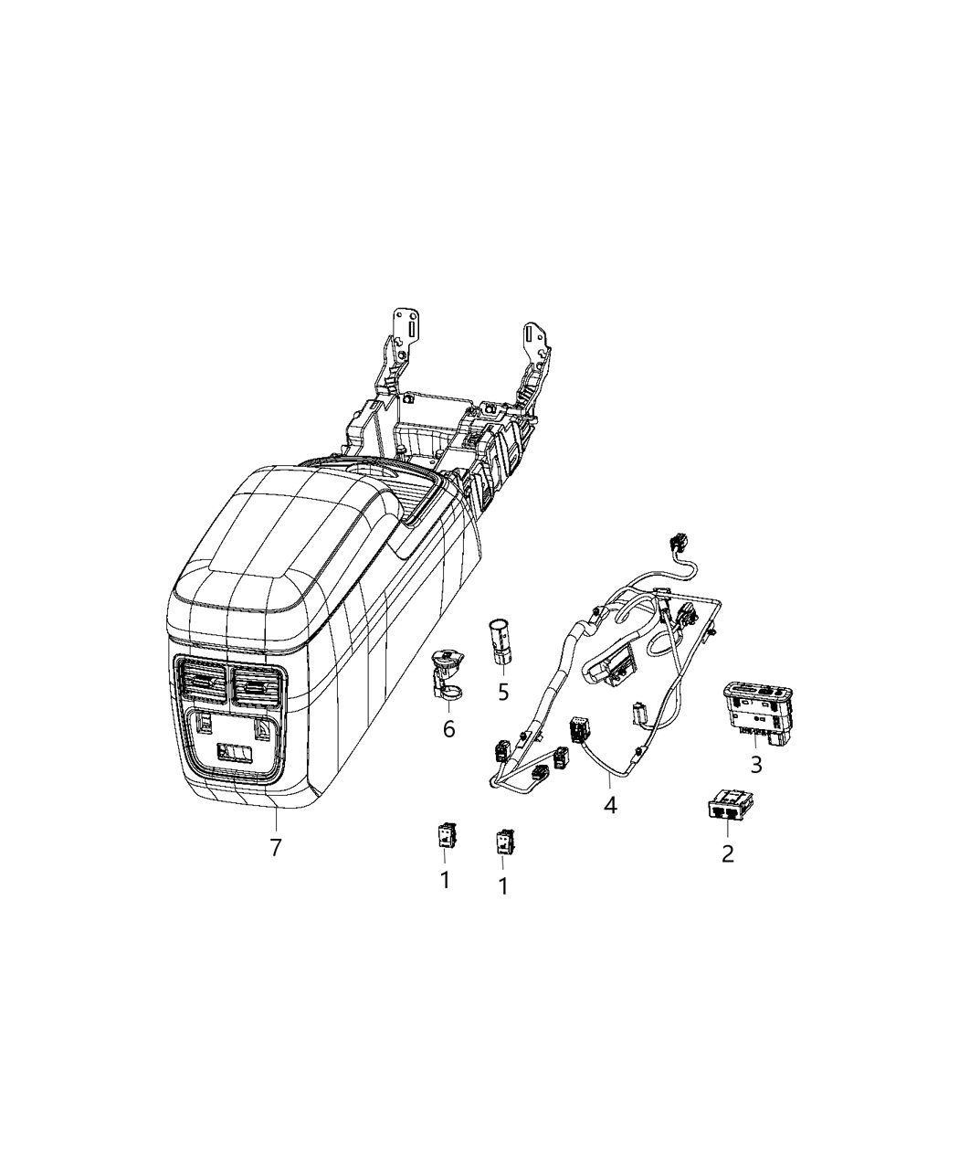 Mopar 68305567AA Wiring-Console