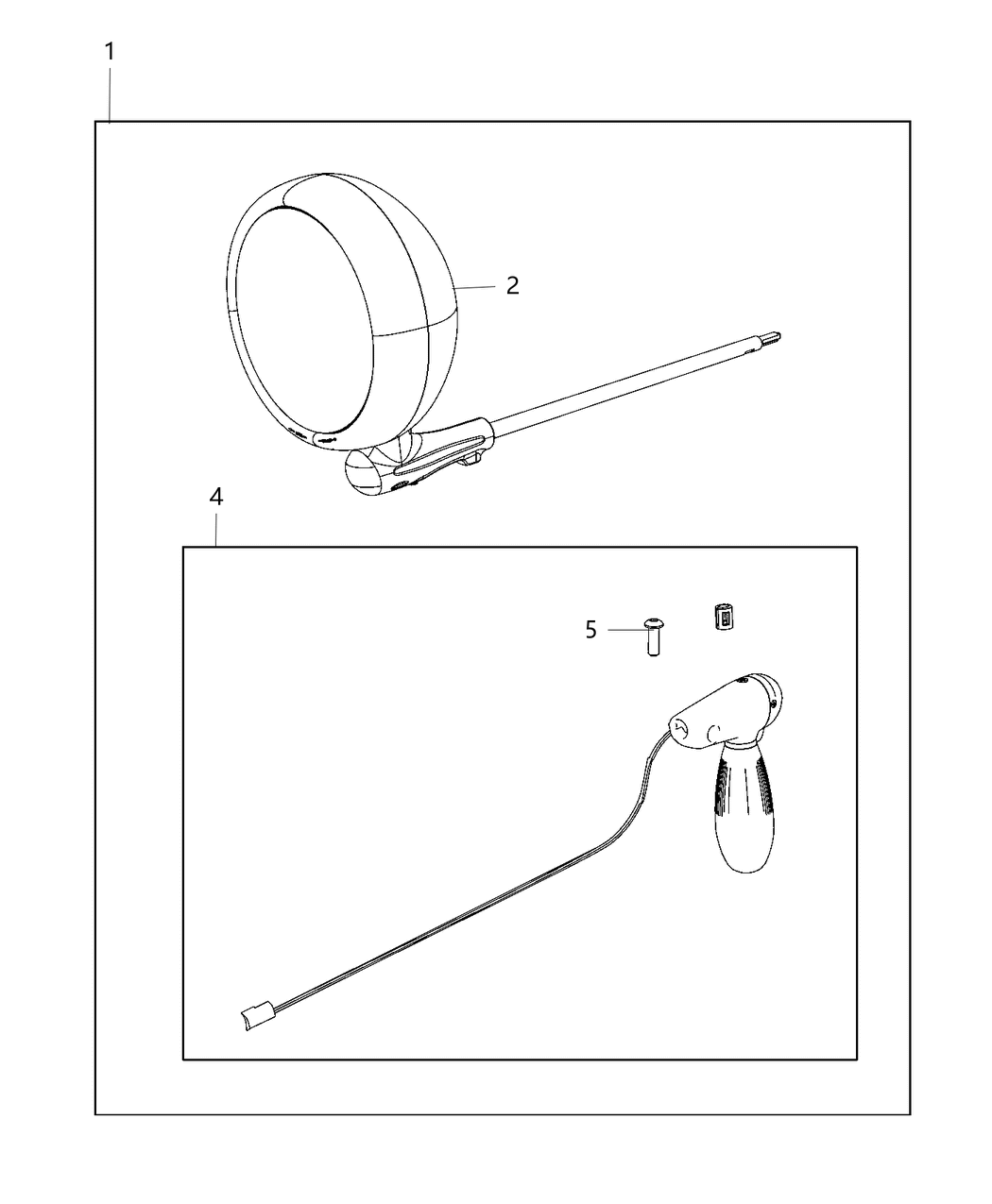 Mopar 4806243AH SPOTLAMP-A-Pillar Mounted