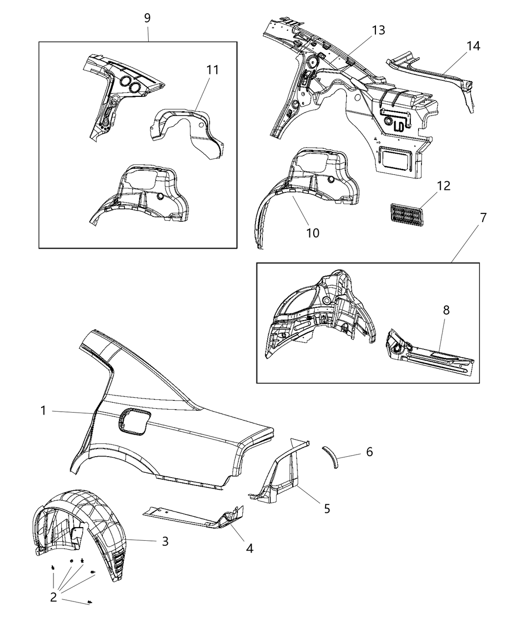 Mopar 68266964AB REINFMNT-Body Side Aperture Rear