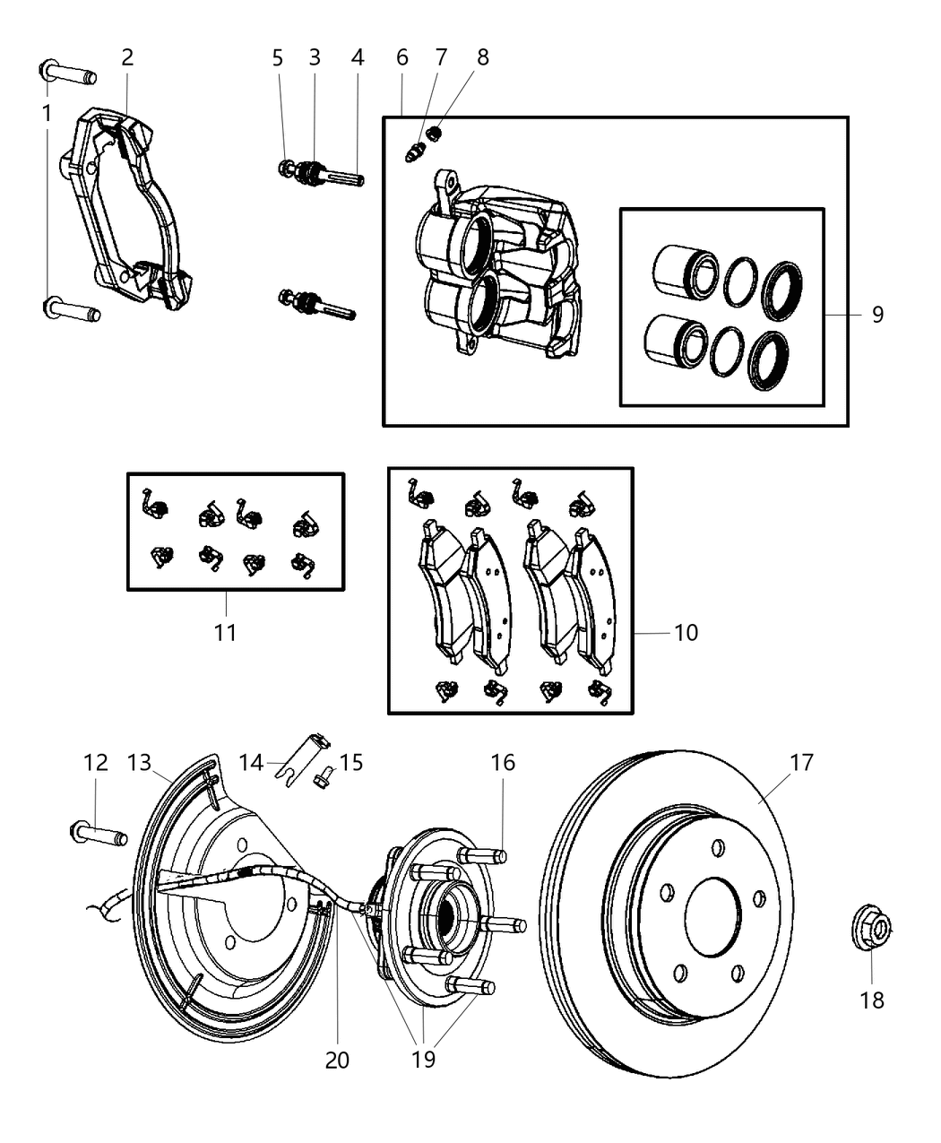 Mopar 2AMVH245AA HUB/BRG-Brake