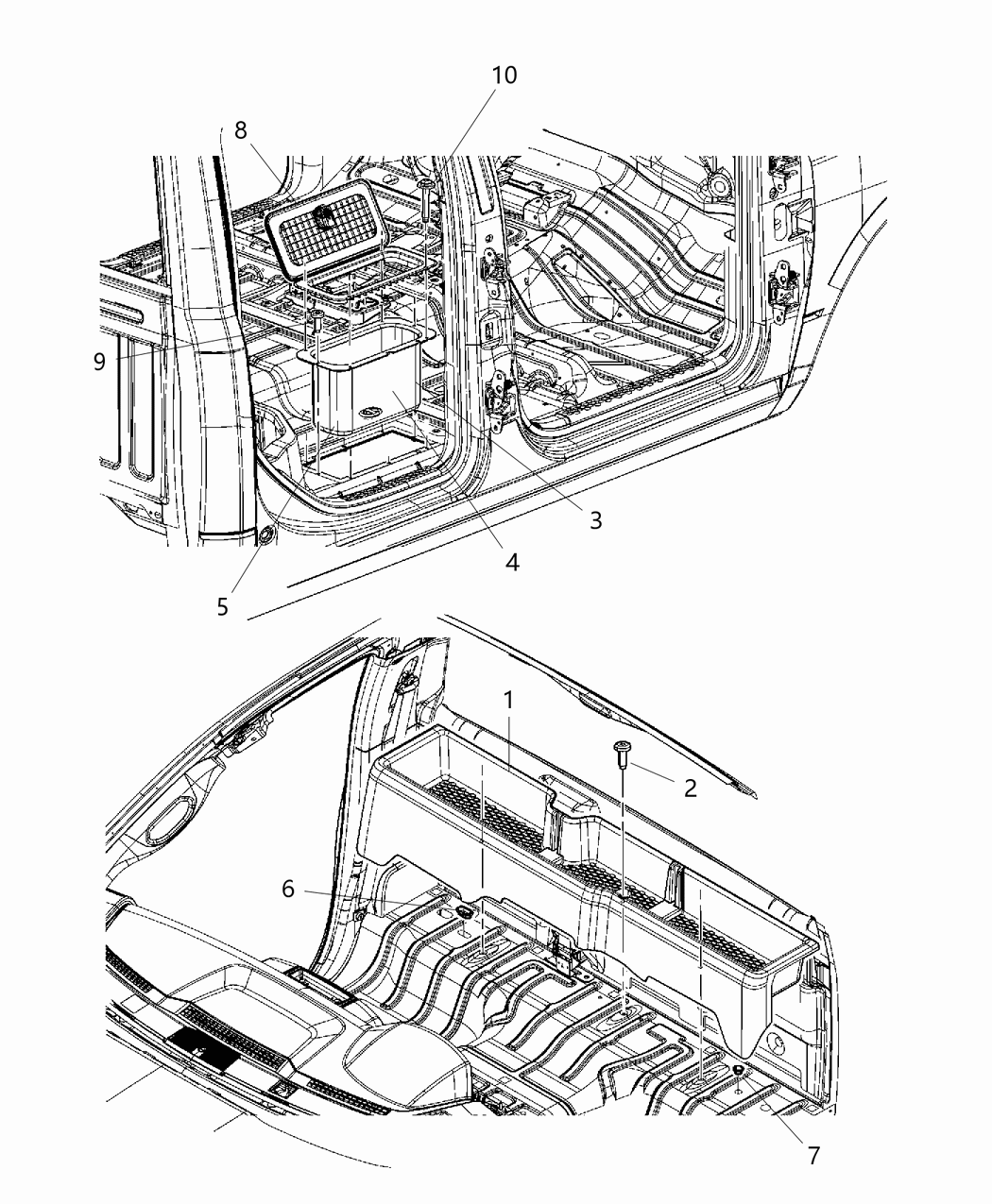 Mopar 1DL831L1AA Lid-Storage Bin