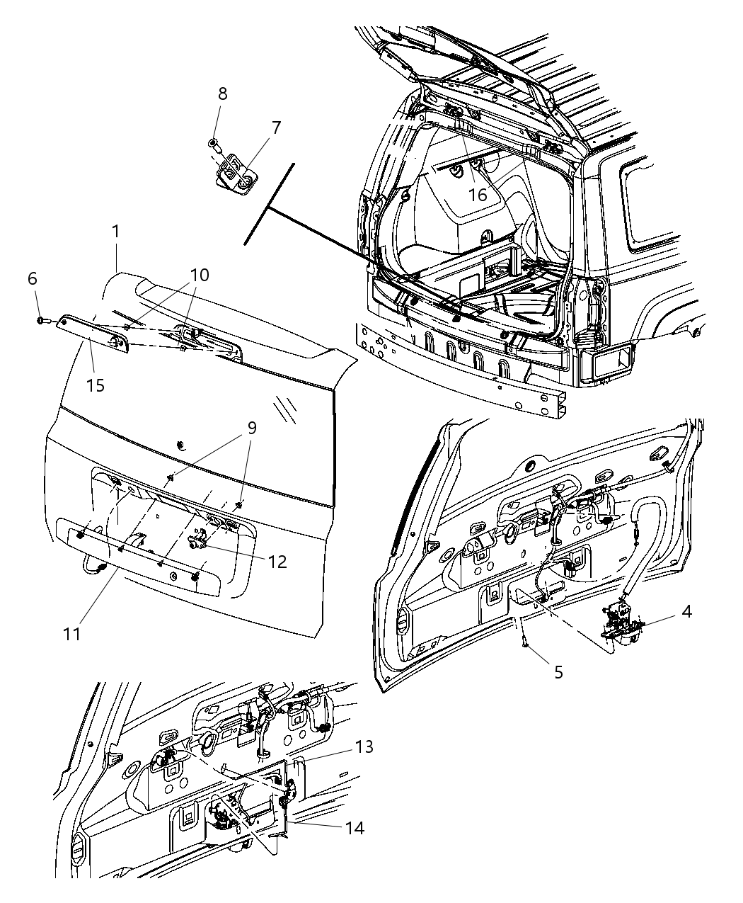 Mopar 5116483AC Liftgate Hinge