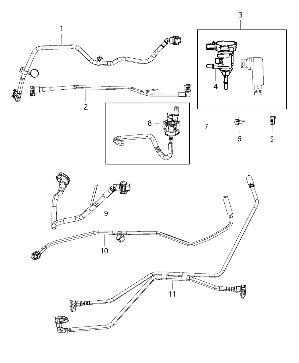 Mopar 68190833AB Harness-Vapor PURGE