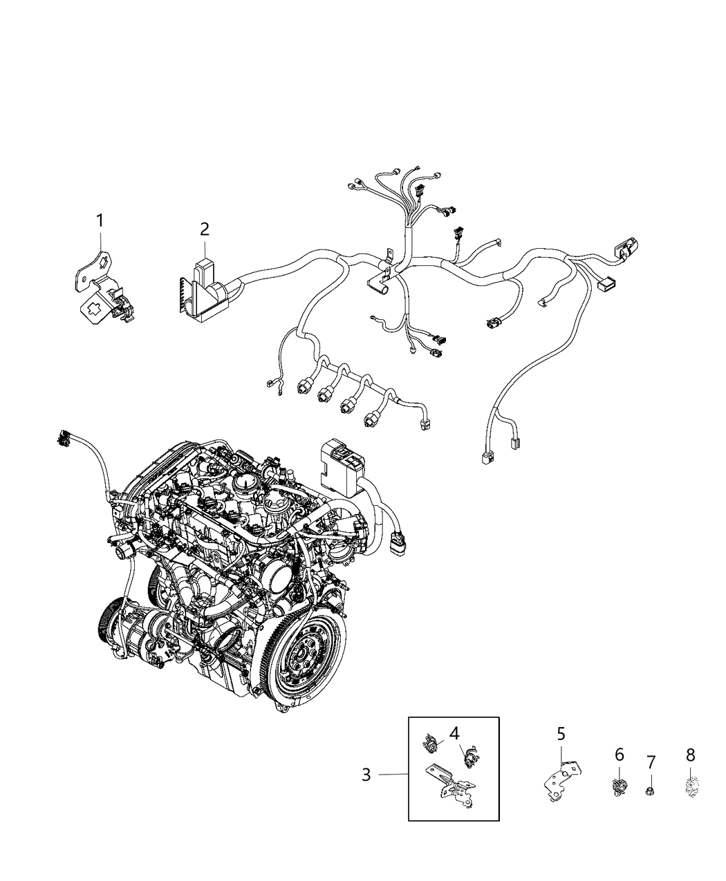 Mopar 68189730AA Clip-Wiring