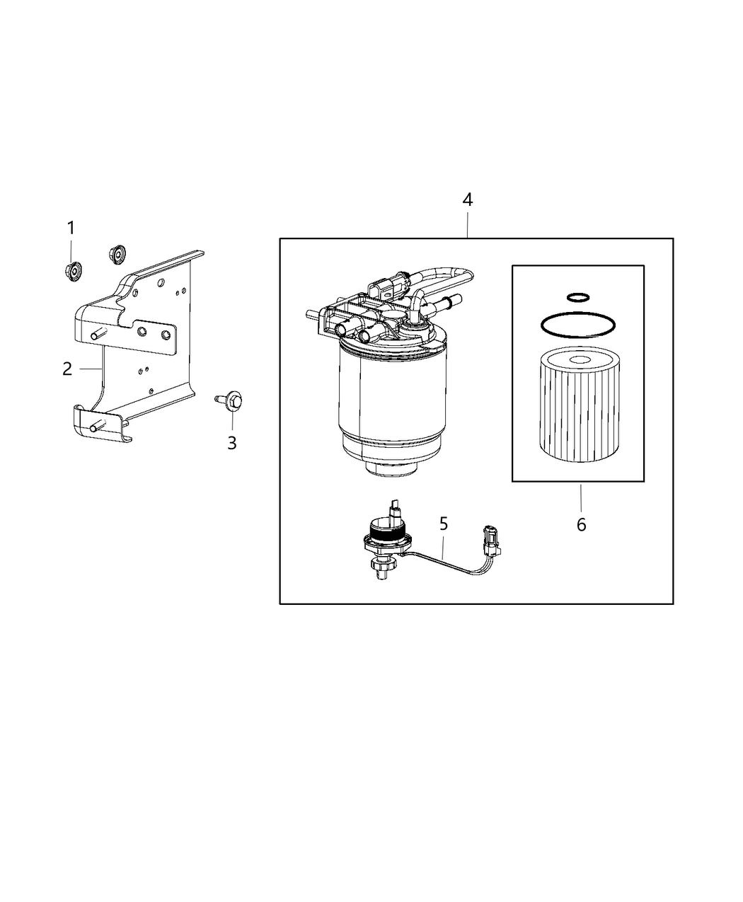 Mopar 68358397AB Bracket-FUEL/WATER Separator