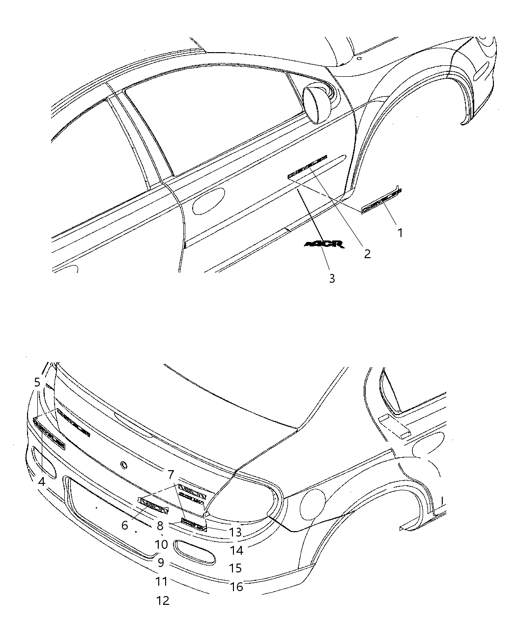 Mopar 5303638AA NAMEPLATE-Deck Lid