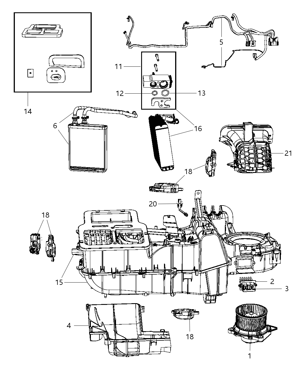 Mopar 68001427AA Tube-Heater Core