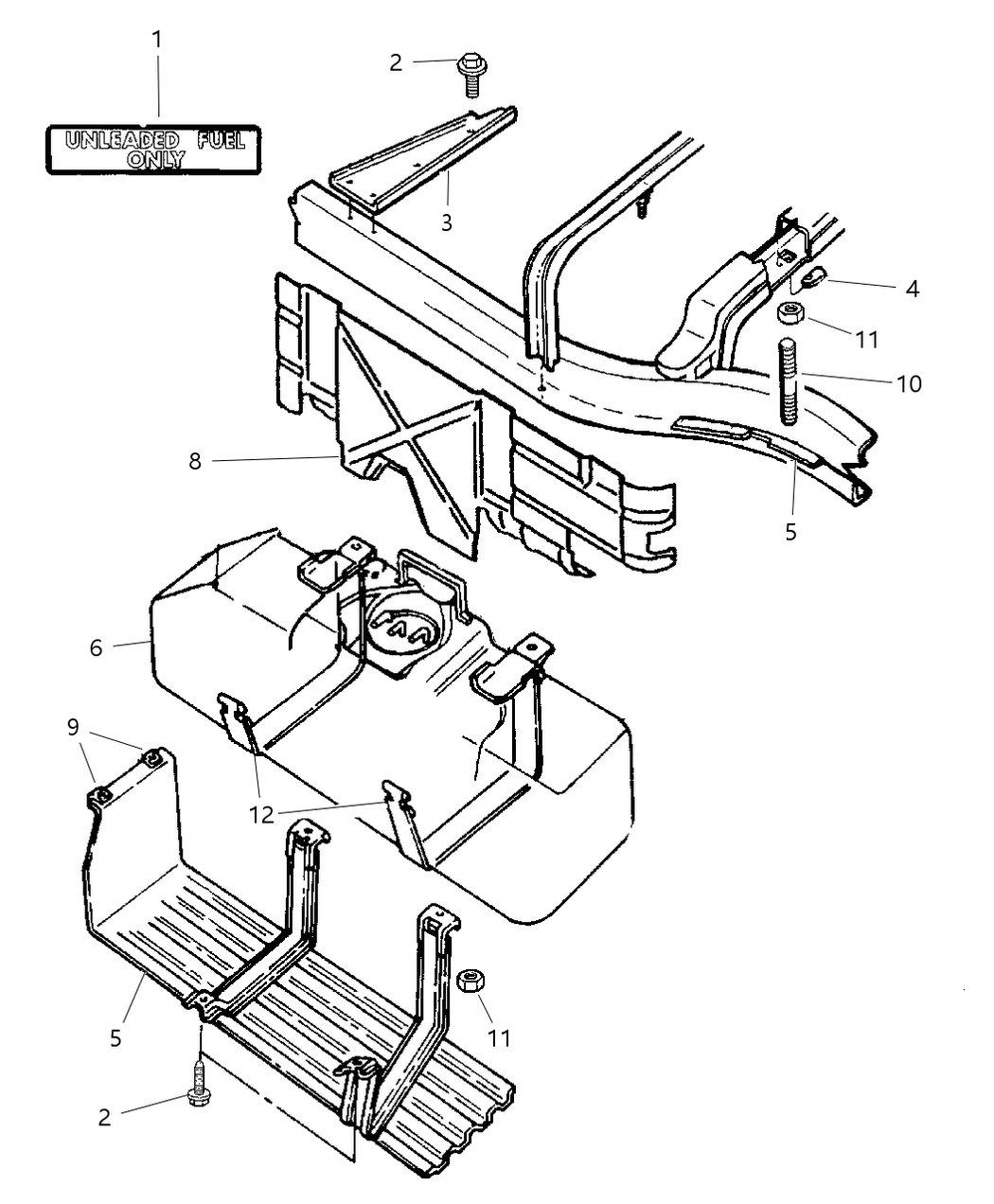 Mopar 52102424AA Strap-Fuel Tank