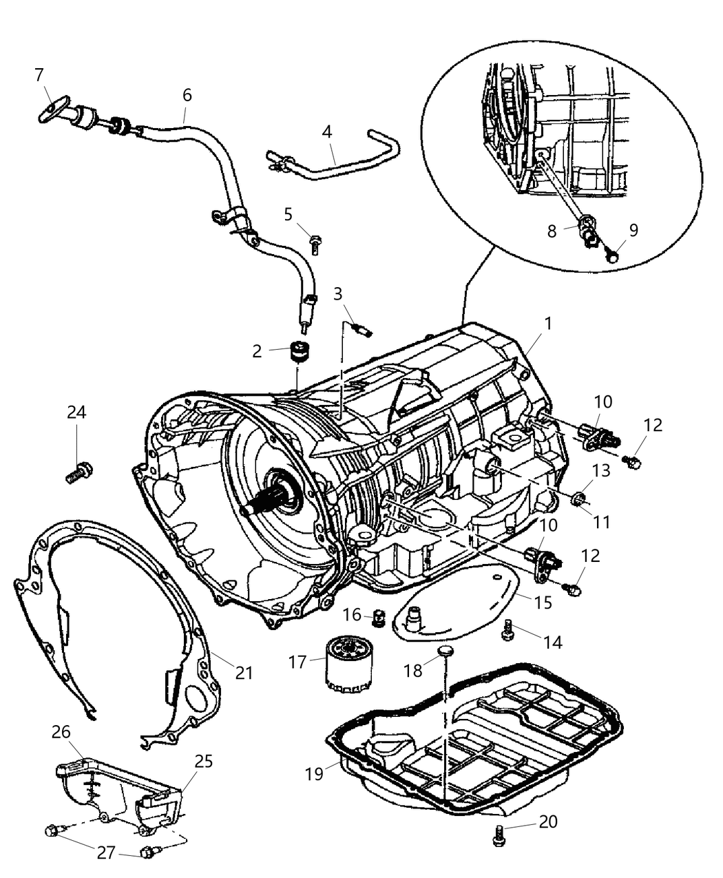 Mopar 53032601AB Tube-Transmission Oil Filler