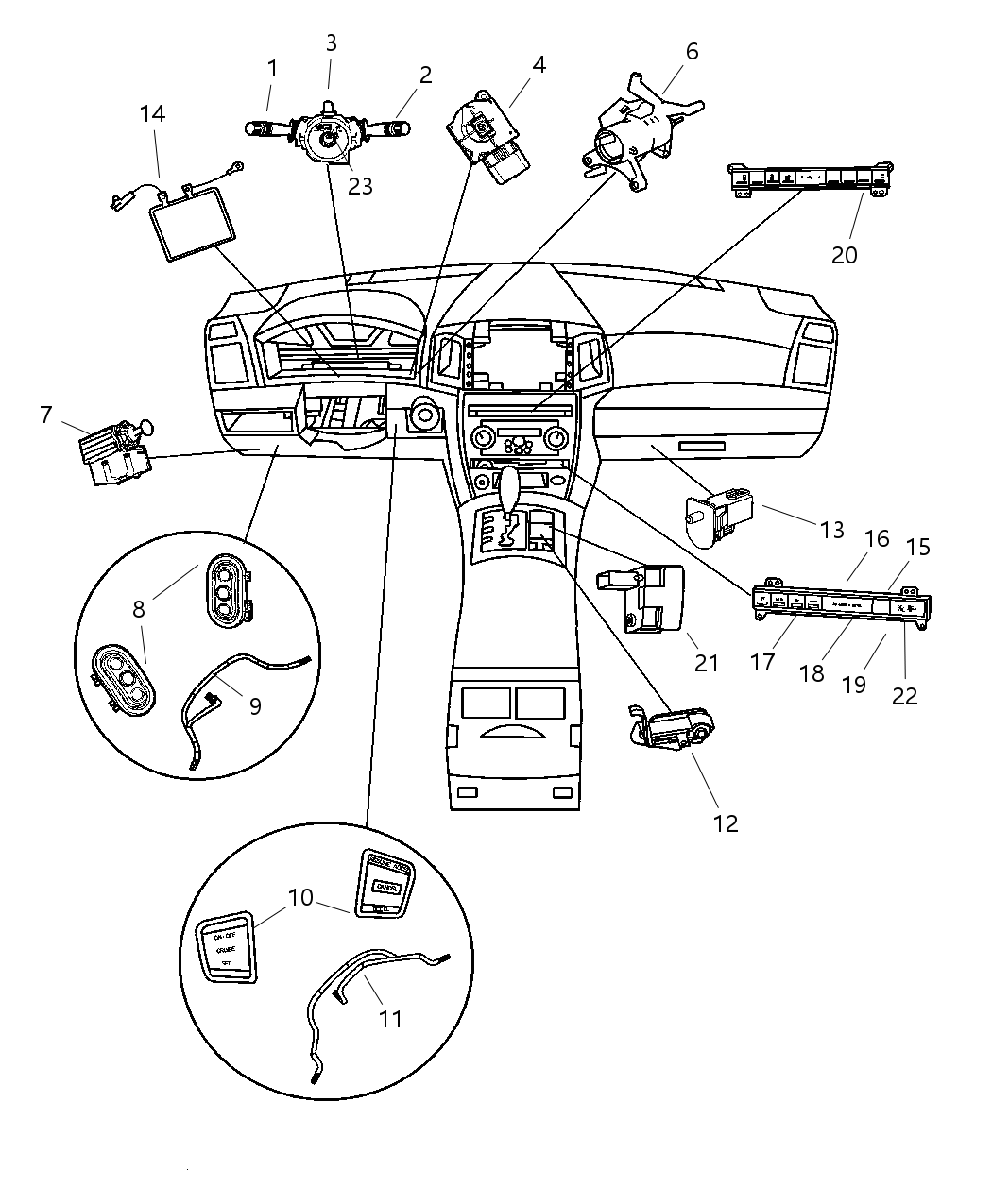 Mopar 56050767AC Switch-4 Gang