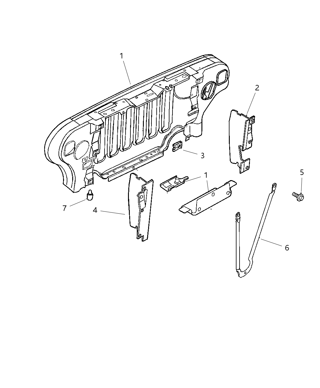 Mopar 55176584AC DEFLECTOR-Radiator