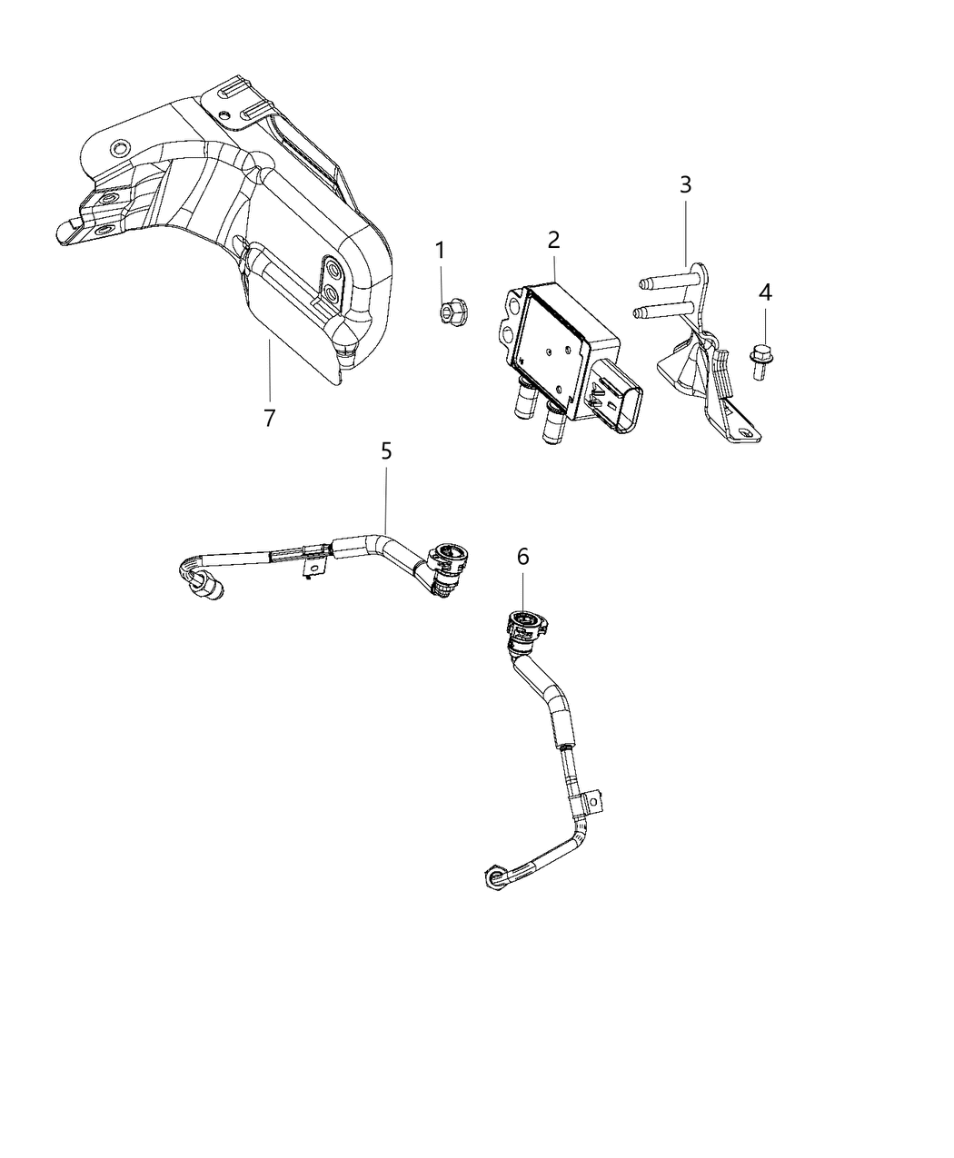 Mopar 68082857AE Tube-Pressure Front