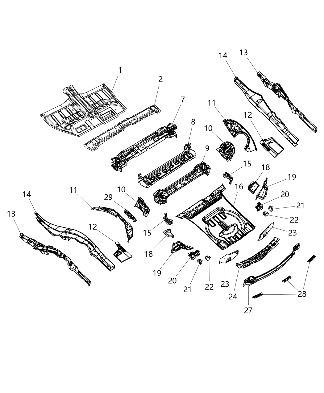 Mopar 68038993AA Reinforce-C-Pillar