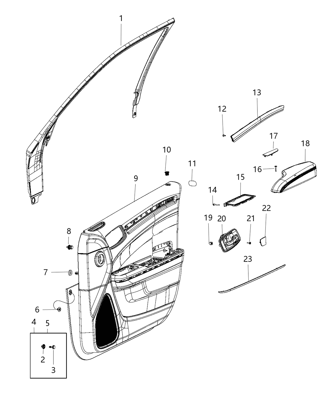 Mopar 5PF65LC5AC Handle-Inside Remote Control