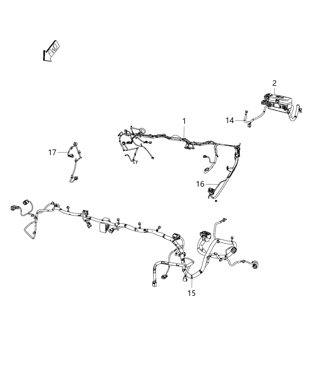 Mopar 68267631AC WIRING-DASH