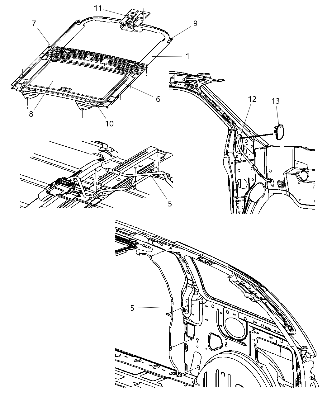 Mopar 5093951AB Frame-SUNROOF