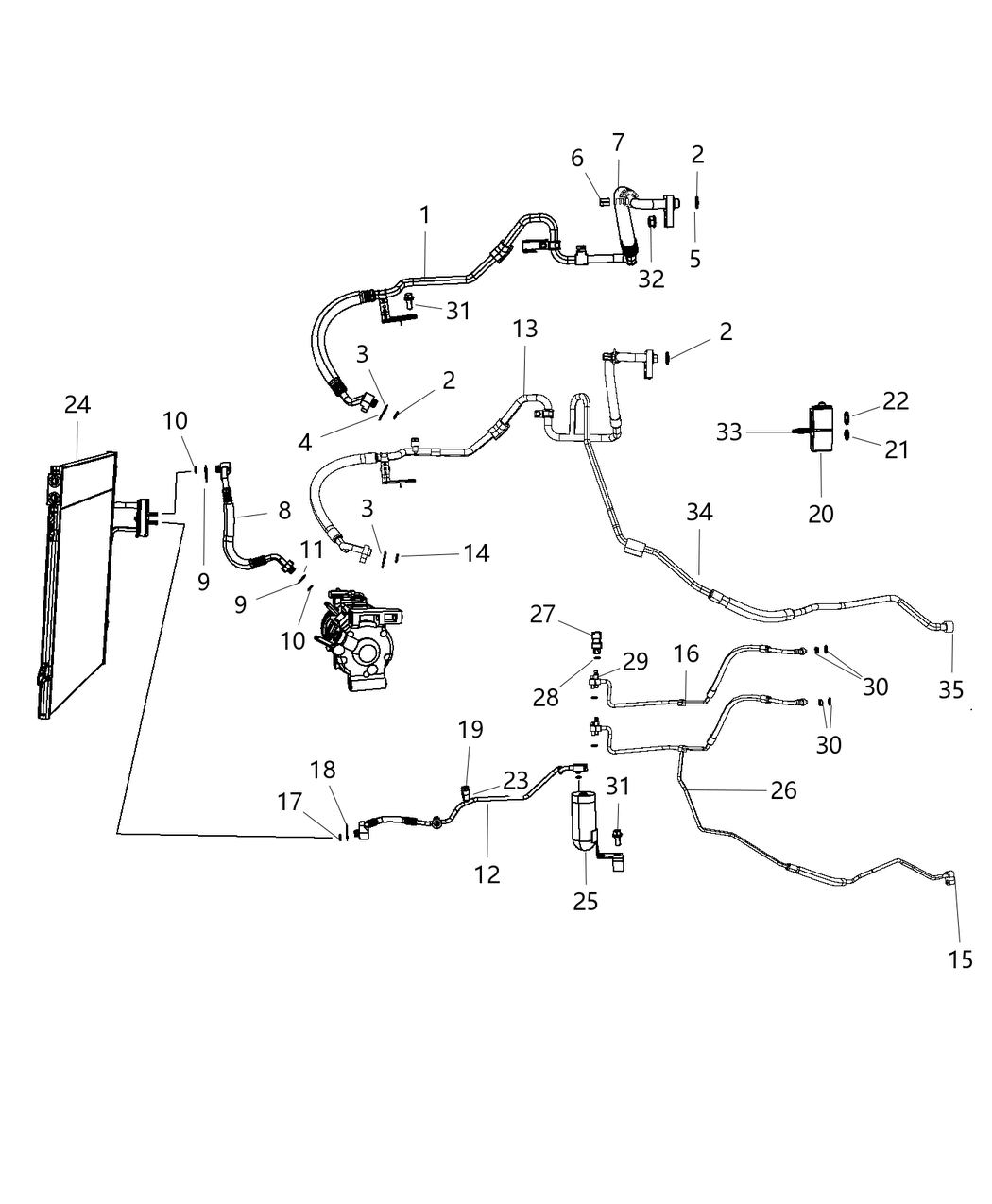 Mopar 68142917AA Line-Auxiliary A/C Suction