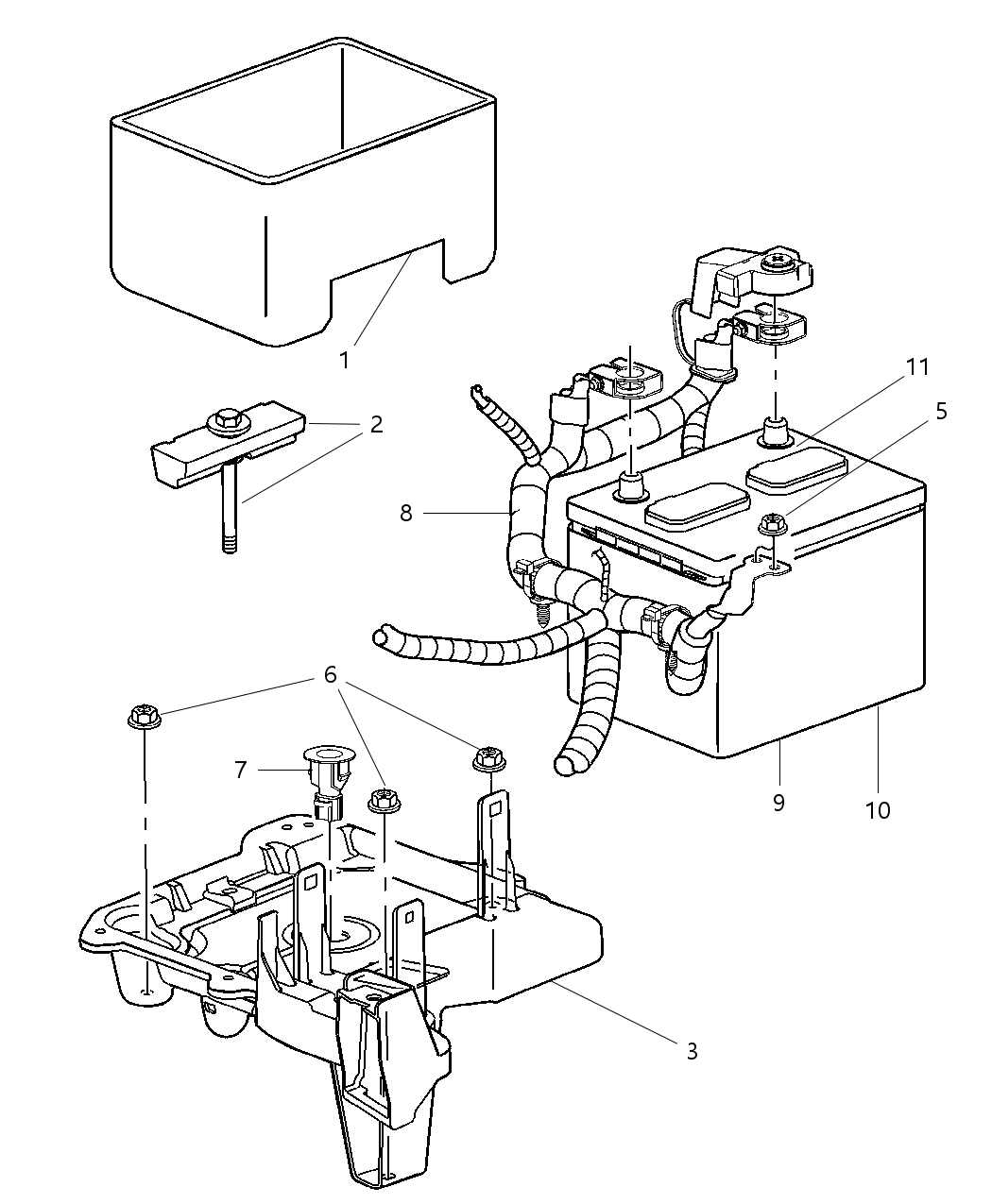 Mopar 5083897AA Battery-Dry