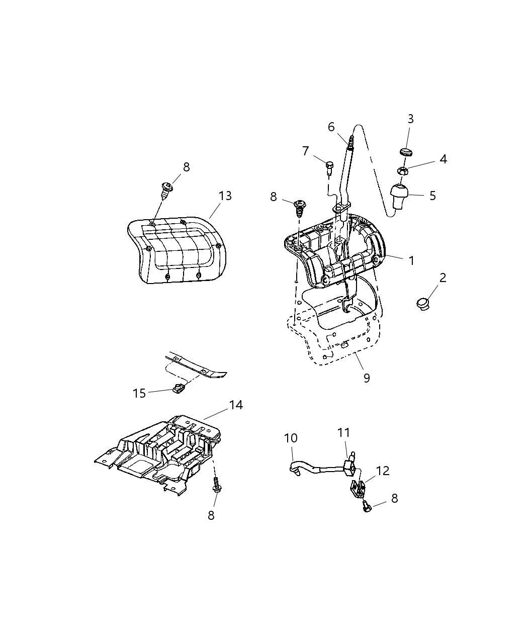 Mopar 52105396AC RETAINER-Transfer Case Shift Lever