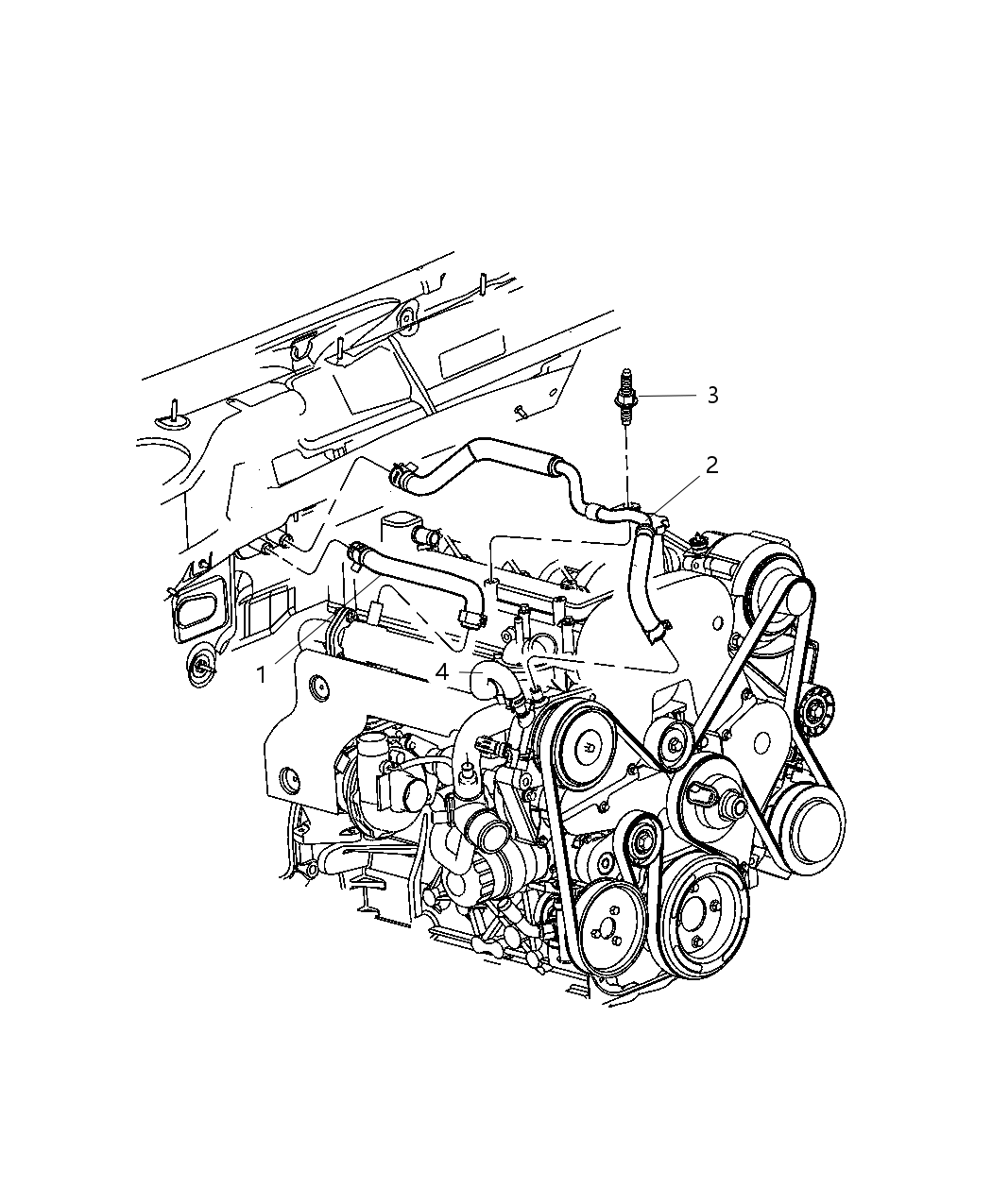 Mopar 55038332AD Hose-Heater Supply