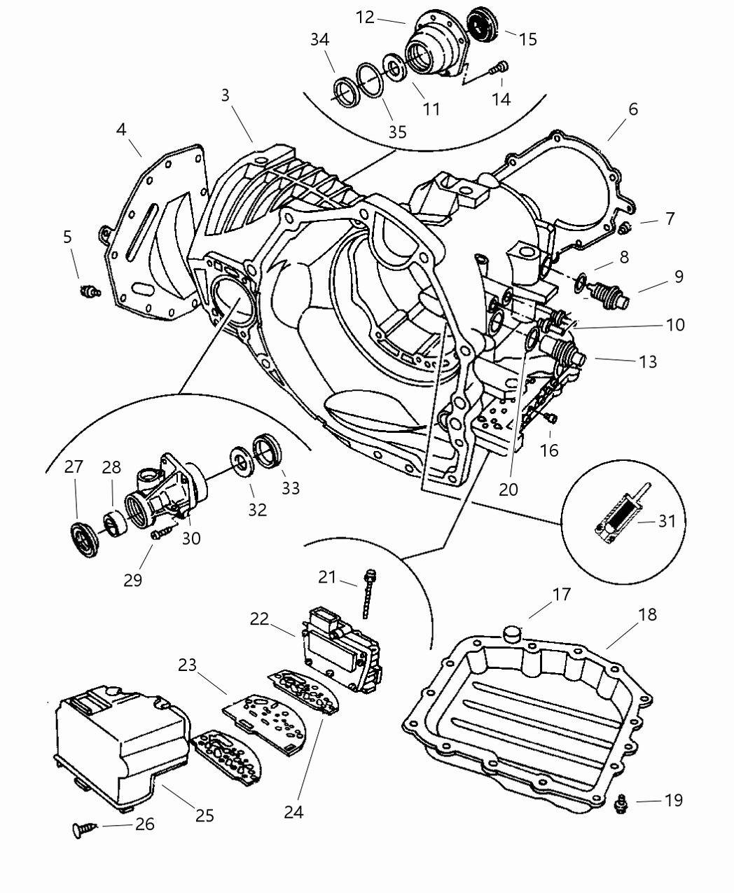 Mopar 4897991AB Seal Pkg-Transmission