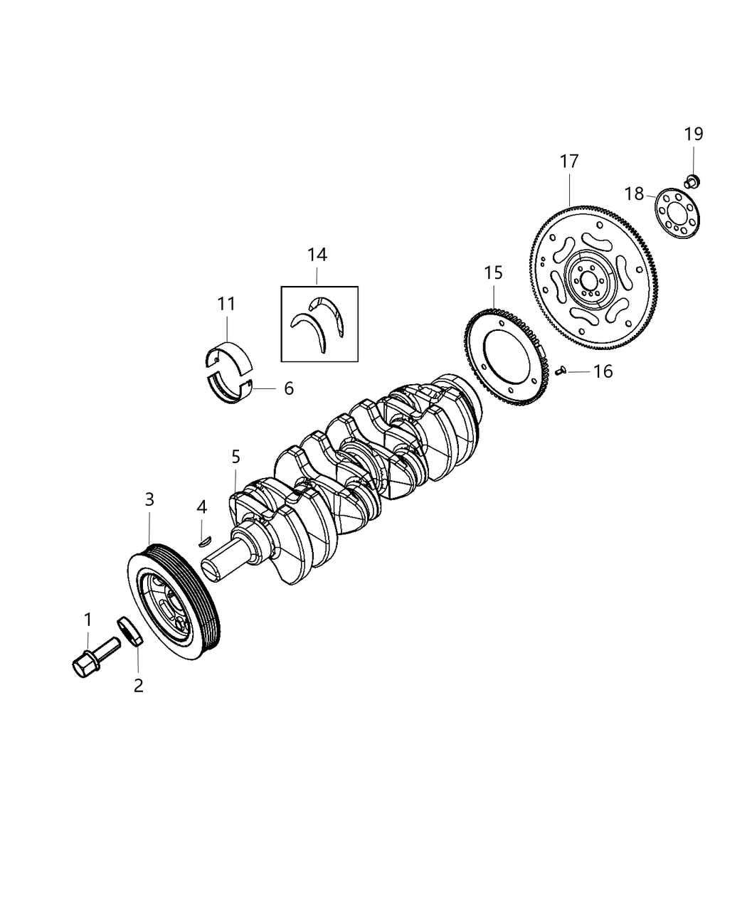 Mopar 5047712AA Bearing-Crankshaft Lower