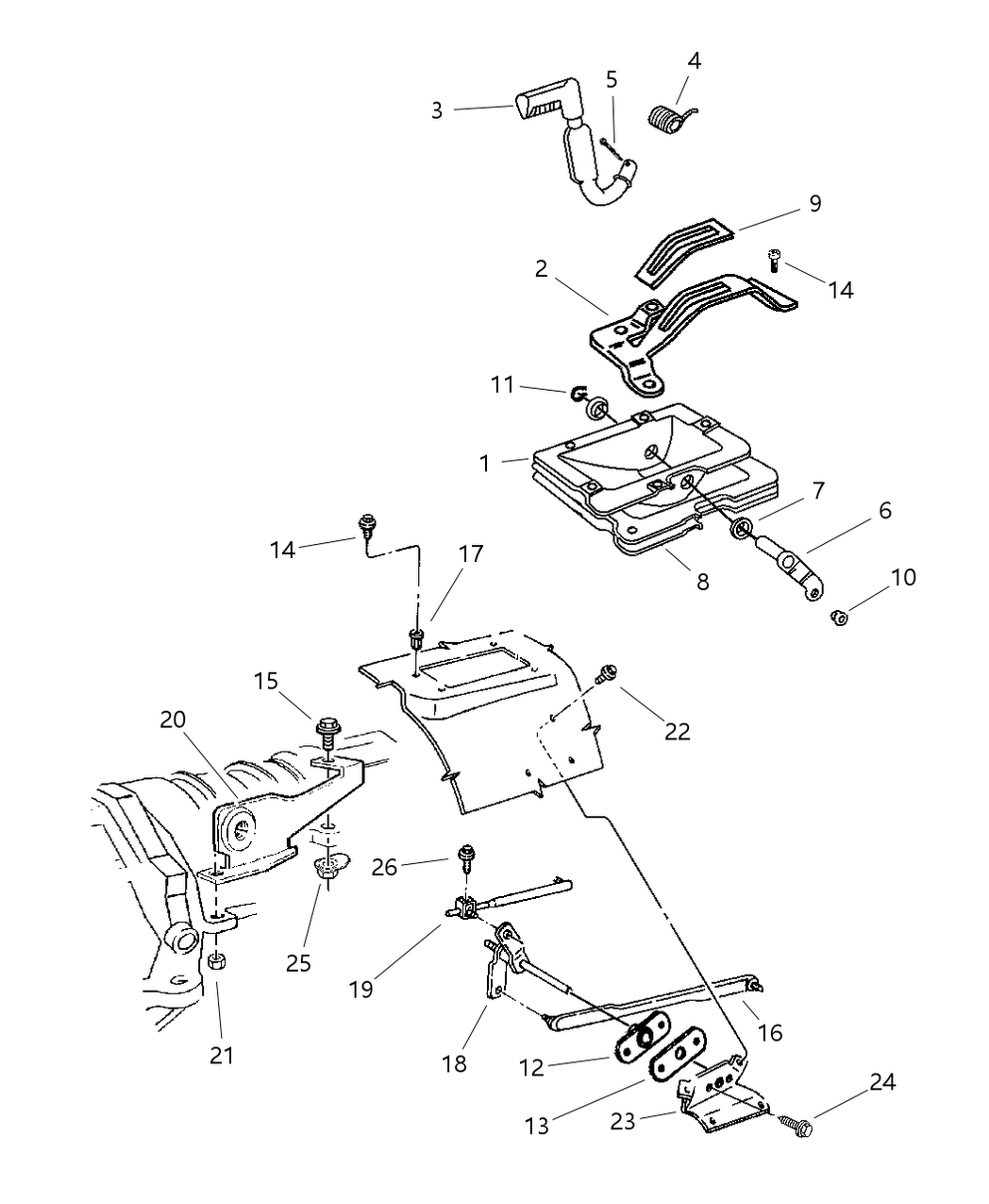 Mopar 52104222 Bracket Torque Shaft